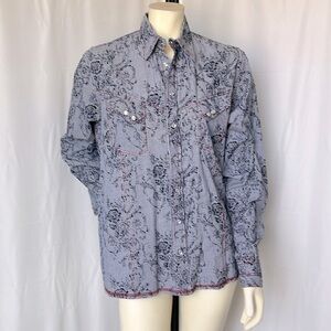 GEORG ROTH LOS ANGELES Western Pearl Snap Button Shirt